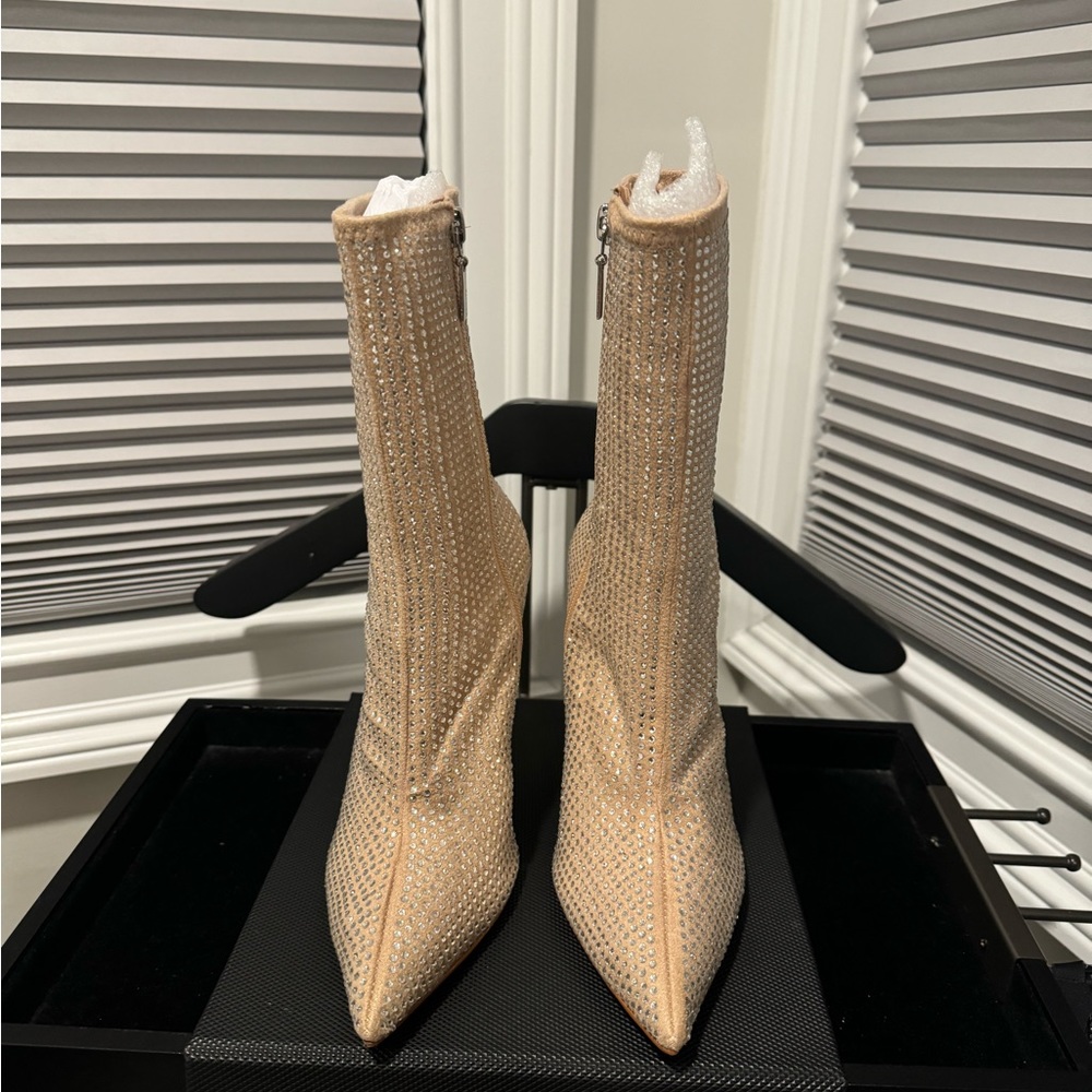 Brand New Schultz Sybil Studded Point Toe High Heel Booties